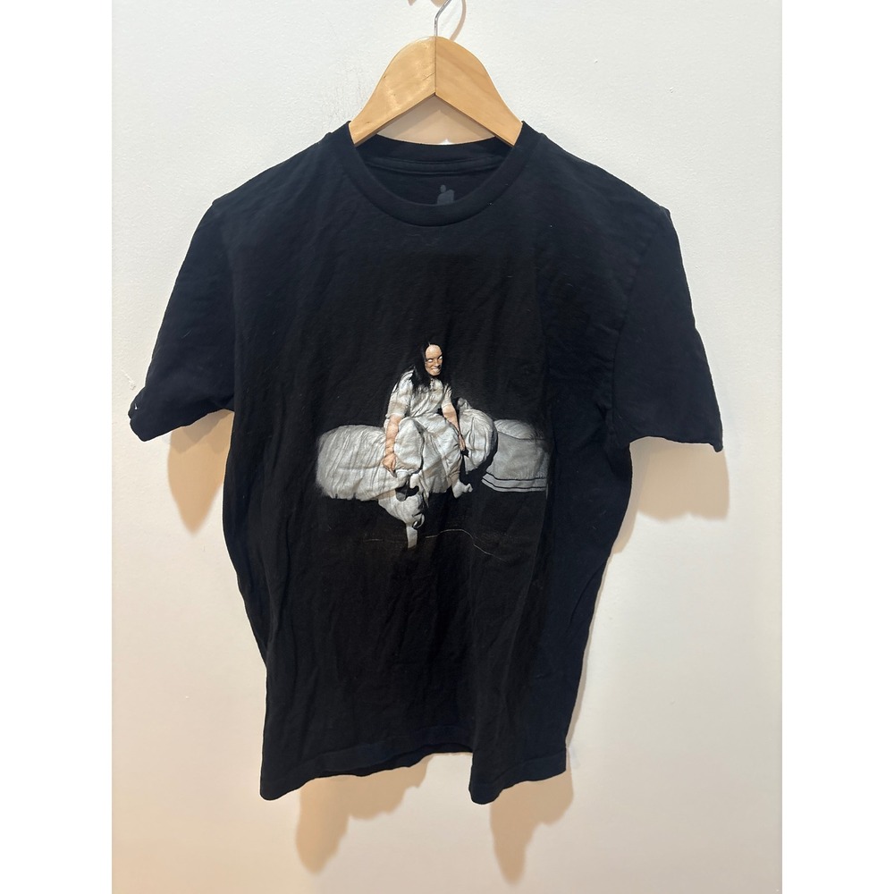 Billie Eilish When We All‎ Fall Asleep Album Cover Black Graphic T-Shirt Medium